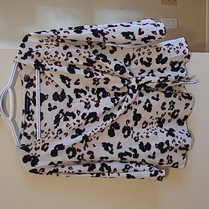 Printed wide sleeve bouse